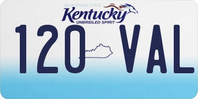 KY license plate 120VAL