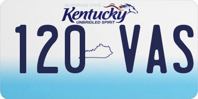 KY license plate 120VAS