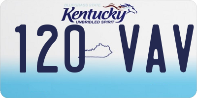 KY license plate 120VAV