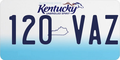 KY license plate 120VAZ