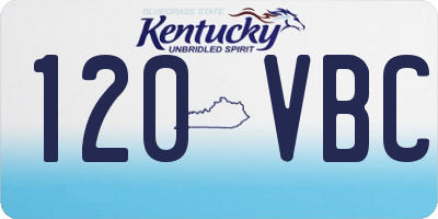 KY license plate 120VBC