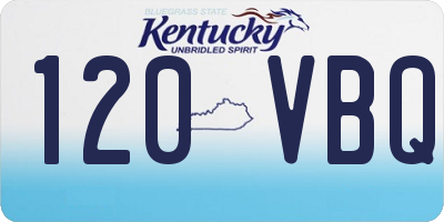 KY license plate 120VBQ