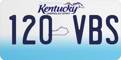 KY license plate 120VBS