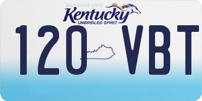 KY license plate 120VBT