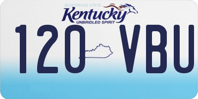 KY license plate 120VBU