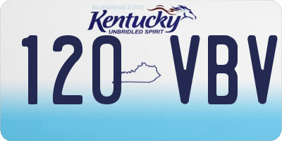 KY license plate 120VBV