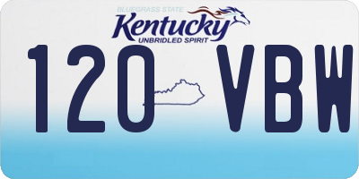 KY license plate 120VBW