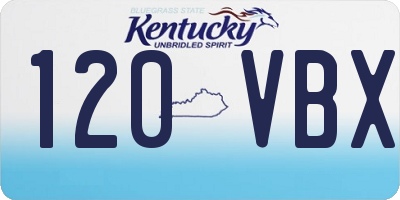 KY license plate 120VBX