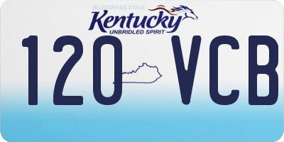 KY license plate 120VCB