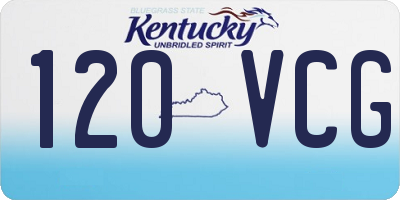 KY license plate 120VCG