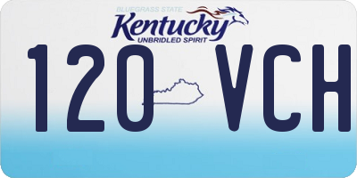 KY license plate 120VCH