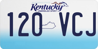 KY license plate 120VCJ