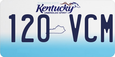 KY license plate 120VCM