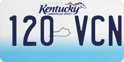 KY license plate 120VCN