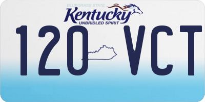 KY license plate 120VCT