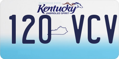 KY license plate 120VCV