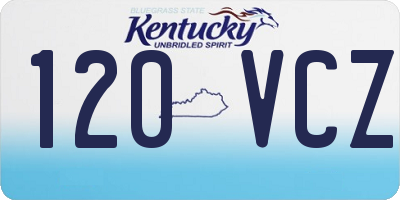 KY license plate 120VCZ