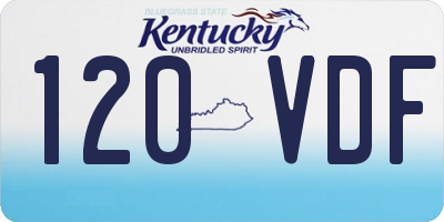KY license plate 120VDF