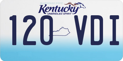 KY license plate 120VDI