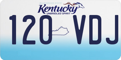 KY license plate 120VDJ