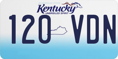 KY license plate 120VDN
