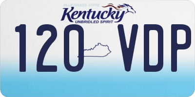 KY license plate 120VDP