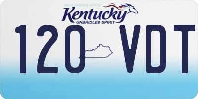 KY license plate 120VDT