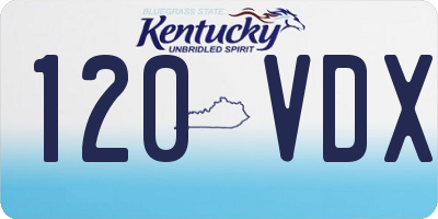KY license plate 120VDX