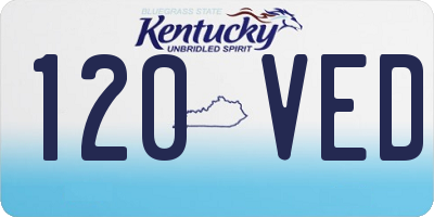 KY license plate 120VED
