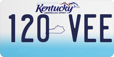 KY license plate 120VEE