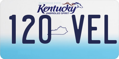 KY license plate 120VEL