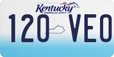 KY license plate 120VEO