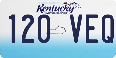 KY license plate 120VEQ