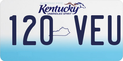 KY license plate 120VEU