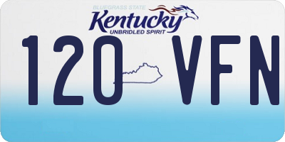 KY license plate 120VFN