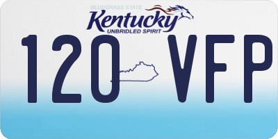 KY license plate 120VFP