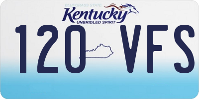 KY license plate 120VFS
