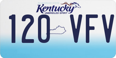 KY license plate 120VFV