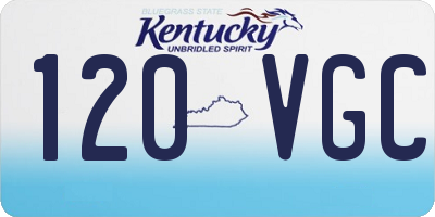 KY license plate 120VGC