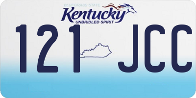 KY license plate 121JCC