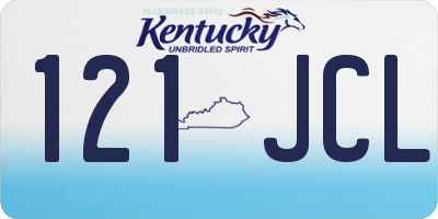 KY license plate 121JCL