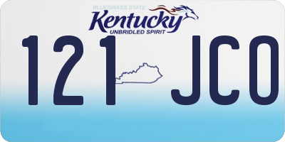 KY license plate 121JCO