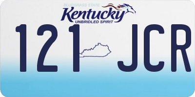 KY license plate 121JCR
