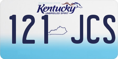 KY license plate 121JCS