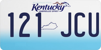 KY license plate 121JCU
