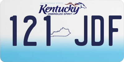 KY license plate 121JDF