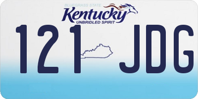 KY license plate 121JDG