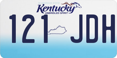 KY license plate 121JDH