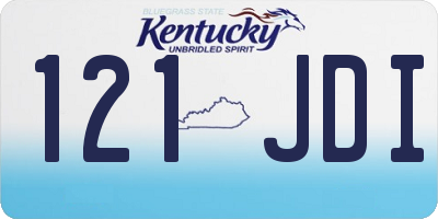 KY license plate 121JDI