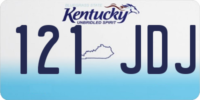 KY license plate 121JDJ